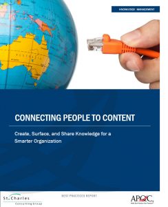 APQC Report: Connecting People to Content